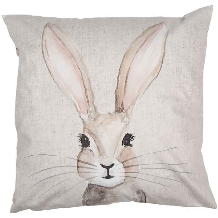 Poszewka na poduszkę Clayre & Eef RUB22 Bunny 45x45 Beżowa Poduszka dekoracyjna