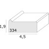 Deknudt S334PA listwa blejtram + kliny drewno naturalne 24 cm