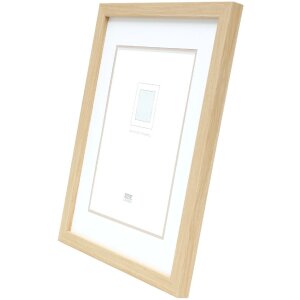 Ramka na zdjęcia Deknudt S43AH1 w kolorze naturalnego drewna 24x30 cm z passe-partout 18x24 cm