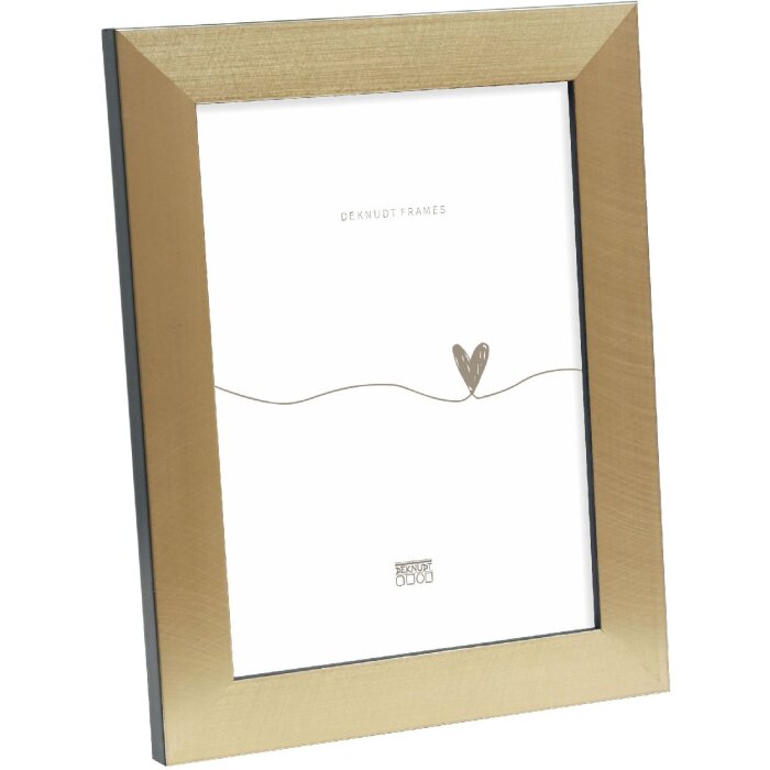 Ramka na zdjęcia Deknudt S47BB2 złota/czarna 18x24cm plastikowa
