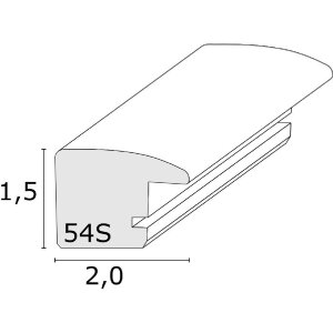 Deknudt S54SD2 Drewniana rama w kolorze srebrnym 30x40 cm