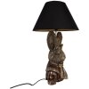 Clayre & Eef 5LMC0033 Lampa stołowa Królik z koroną czarny/brązowy 37x61 cm