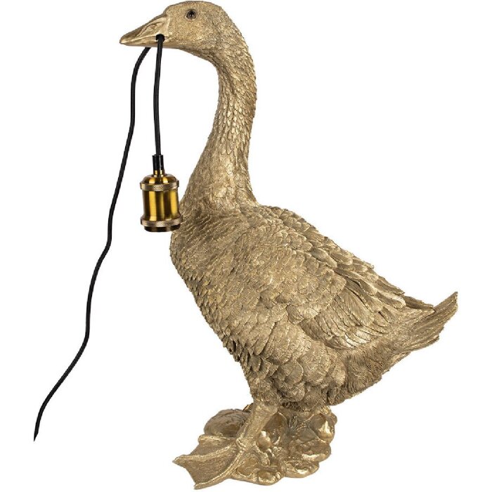 Clayre & Eef 5LMP671 Lampa stołowa w kolorze gęsiego złota 42x23x60 cm E27/max 60W