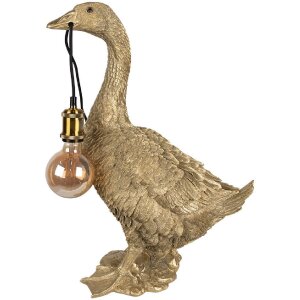 Clayre & Eef 5LMP671 Lampa stołowa w kolorze gęsiego złota 42x23x60 cm E27/max 60W