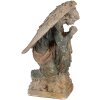 Clayre & Eef 5MG0043 Dekoracyjny anioł w pozie modlitewnej o antycznym wyglądzie 41x45x65 cm