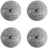 Clayre & Eef 65303 Gałka do drzwi Vintage Silver Ø 4x3/6 cm Zestaw 4 sztuk