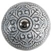 Clayre & Eef 65303 Gałka do drzwi Vintage Silver Ø 4x3/6 cm Zestaw 4 sztuk