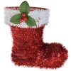 Clayre & Eef 65476 Ozdoby świąteczne Buty Czerwone Białe 25x11x26 cm