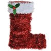 Clayre & Eef 65477 Ozdoby świąteczne Buty Czerwone Białe 17x8x22 cm