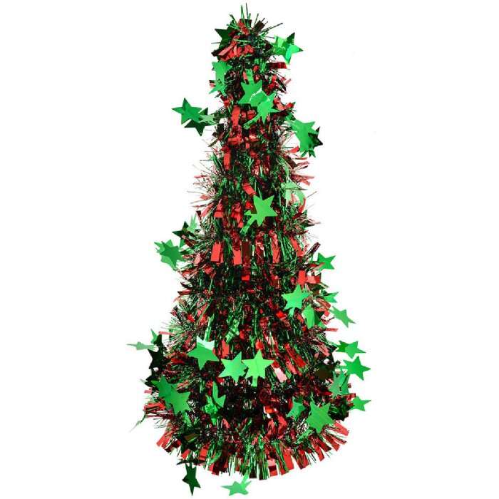 Clayre & Eef 65539M Ozdoba choinkowa zielona czerwona 17x38 cm