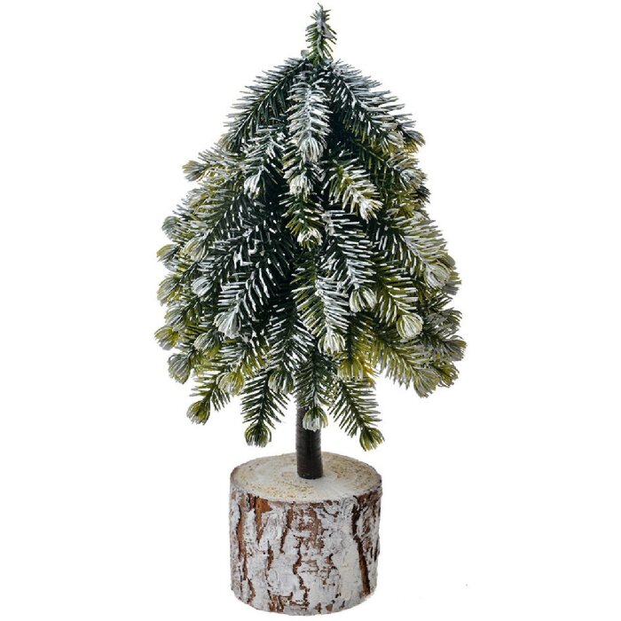 Clayre & Eef 65573 Sztuczna choinka z efektem śniegu 11x11x25 cm