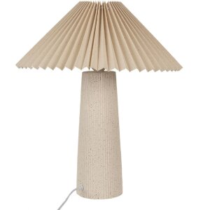 Clayre & Eef 6LMC0082 Lampa stołowa beżowa Ø 36x42 cm E27/max 1x60W