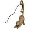 Clayre & Eef 6LMP788 Lampa stołowa Cat Gold 31x17x49 cm E27/max 1x60W