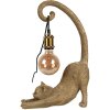 Clayre & Eef 6LMP788 Lampa stołowa Cat Gold 31x17x49 cm E27/max 1x60W