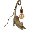 Clayre & Eef 6LMP788 Lampa stołowa Cat Gold 31x17x49 cm E27/max 1x60W