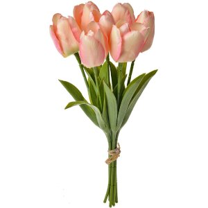 Clayre & Eef 6PL0277 Sztuczny kwiat Tulipany Różowy 10x10x32 cm