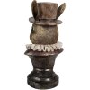 Clayre & Eef 6PR4140 Ozdoba królik 19x16x35 cm antyczny brąz