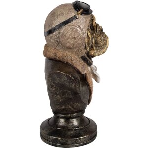 Clayre & Eef 6PR4142 Dekoracja Popiersie Psa 22x18x35 cm Styl Vintage