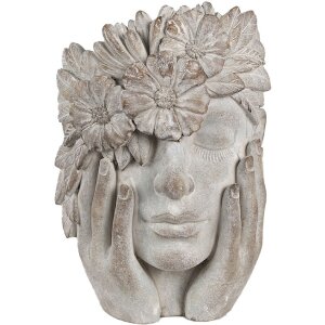 Clayre & Eef 6TE0500 Doniczka Flower Woman Grey...