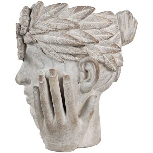 Clayre & Eef 6TE0500 Doniczka Flower Woman Grey 27x22x31 cm