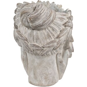 Clayre & Eef 6TE0500 Doniczka Flower Woman Grey 27x22x31 cm