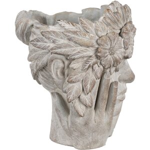Clayre & Eef 6TE0500 Doniczka Flower Woman Grey 27x22x31 cm
