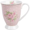 Clayre & Eef SWRMU-2 Kubek porcelanowy różowo-fioletowy 12x8x10cm 300ml
