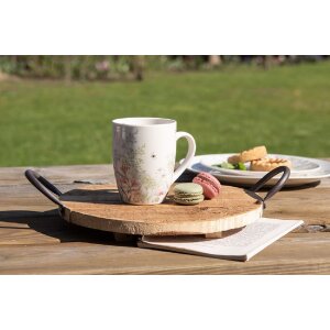 Kubek Clayre & Eef WFFMU Biały Porcelanowy Botaniczny 12x8x10 cm 350 ml