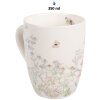 Kubek Clayre & Eef WFFMU Biały Porcelanowy Botaniczny 12x8x10 cm 350 ml
