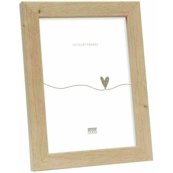 Deknudt S45SH1 Nowoczesna ramka na zdjęcia z jasnego naturalnego drewna w kolorze brązowym 15,0x20,0 cm