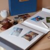 HNFD Album fotograficzny Lona szare płótno 1000 zdjęć 34,5x33 cm 168 białych stron