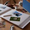 HNFD Album fotograficzny Lona szare płótno 1000 zdjęć 34,5x33 cm 168 białych stron