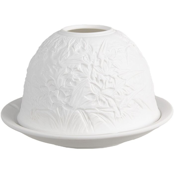 Clayre & Eef 6CE1825 Pojemnik na podgrzewacze Porcelana Ø12x8cm Biały