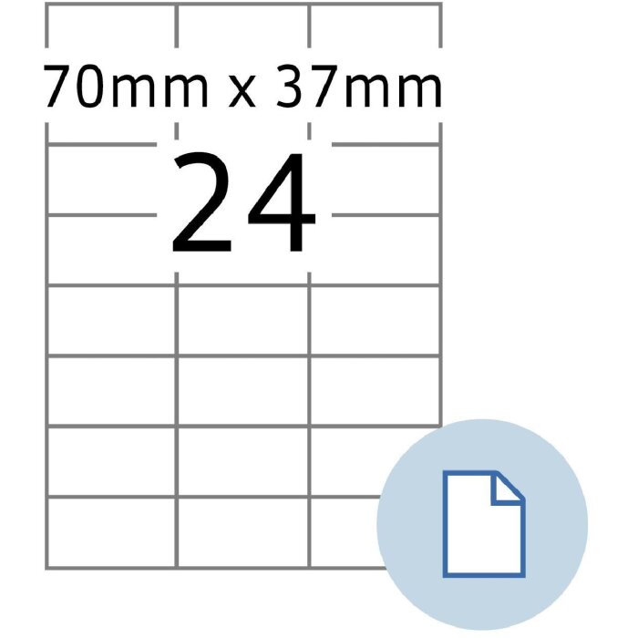 HERMA 8424 Etykiety arkuszowe A4 papier biały 70x37 mm 500 arkuszy 12000 etykiet