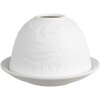 Clayre & Eef 6CE1815 Pojemnik na tealight biały Ø 12x8 cm Porcelana w stylu wiejskim