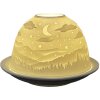 Clayre & Eef 6CE1815 Pojemnik na tealight biały Ø 12x8 cm Porcelana w stylu wiejskim