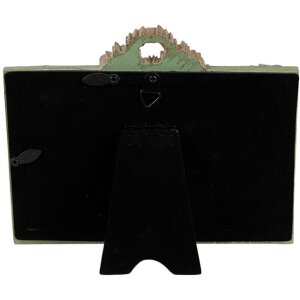 Clayre & Eef 2F1140 Ramka na zdjęcia Zielone złoto 17x2x14 cm 10x15 cm