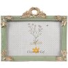 Clayre & Eef 2F1140 Ramka na zdjęcia Zielone złoto 17x2x14 cm 10x15 cm