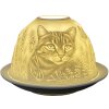 Clayre & Eef 6CE1807 Podstawka na tealight Cat Ø 12x8 cm biała