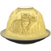 Clayre & Eef 6CE1807 Podstawka na tealight Cat Ø 12x8 cm biała