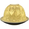 Clayre & Eef 6CE1808 Podstawka na tealight z motywem kota Ø 12x8 cm biała