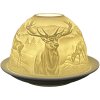 Clayre & Eef 6CE1812 Pojemnik na tealight Ø 12x8 cm Biały porcelanowy wzór jelenia
