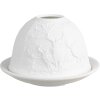 Clayre & Eef 6CE1818 Świecznik na tealight Ø 12x8 cm biały