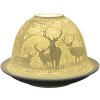 Clayre & Eef 6CE1818 Świecznik na tealight Ø 12x8 cm biały
