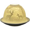 Clayre & Eef 6CE1818 Świecznik na tealight Ø 12x8 cm biały