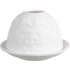 Clayre & Eef 6CE1820 Pojemnik na podgrzewacze Porcelana Biały Ø 12x8 cm Boże Narodzenie