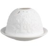 Clayre & Eef 6CE1823 Podstawka na tealight Winter Ø 12x8 cm biała