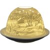 Clayre & Eef 6CE1823 Podstawka na tealight Winter Ø 12x8 cm biała