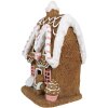 Clayre & Eef 6MG0054 Dekoracja domek z piernika z diodami LED 22x18x39 cm