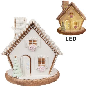 Clayre & Eef 6PR4349 Domek dekoracyjny z diodami LED...